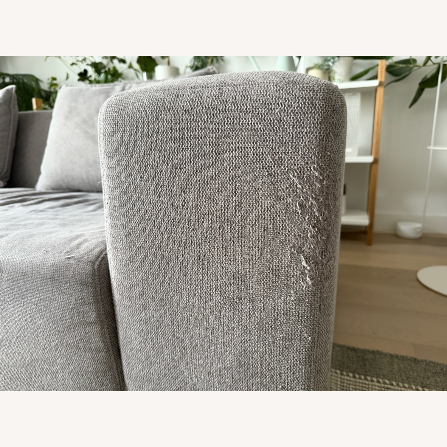 Floyd Gray Fabric Form Sectional with Ottoman - image-5