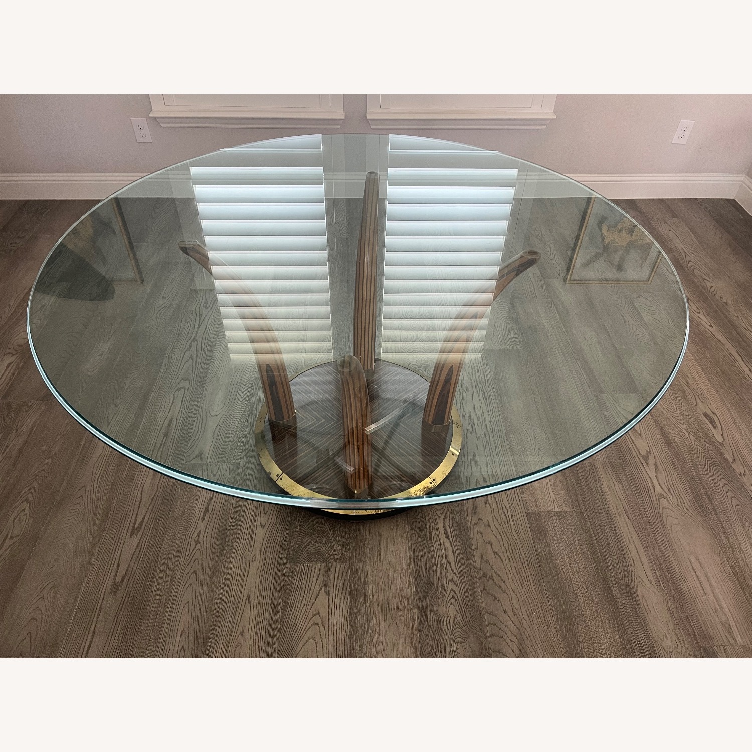 Henredon Zebra Wood Wood Dining Table Base - image-5