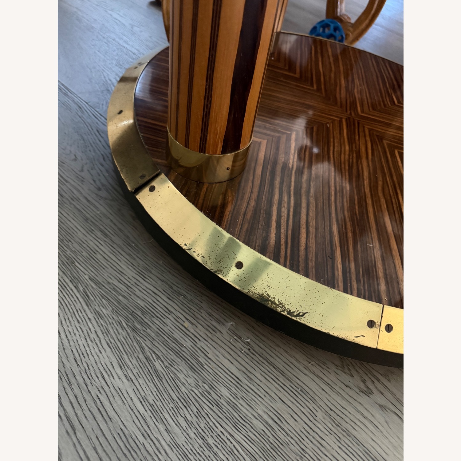 Henredon Zebra Wood Wood Dining Table Base - image-7