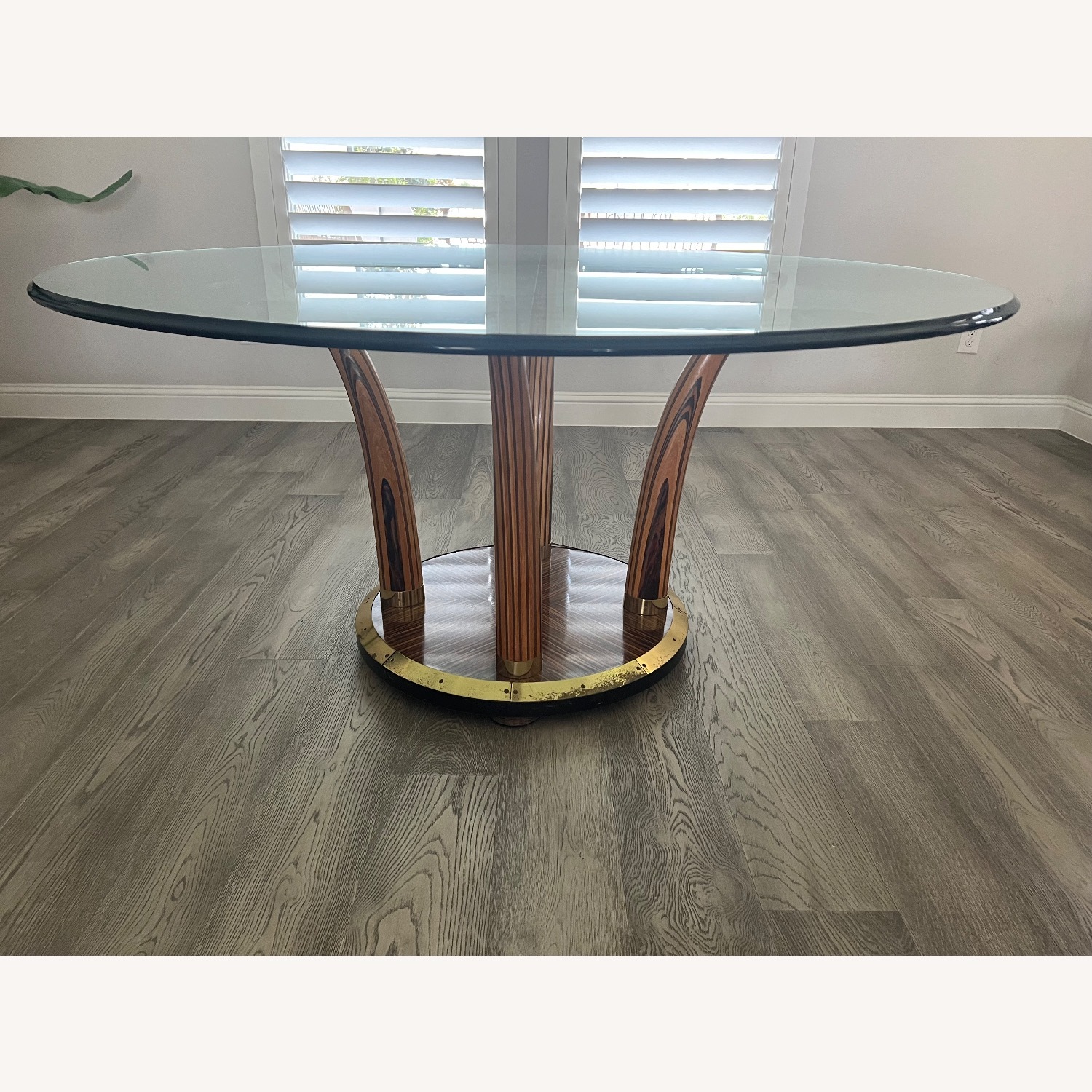Henredon Zebra Wood Wood Dining Table Base - image-2