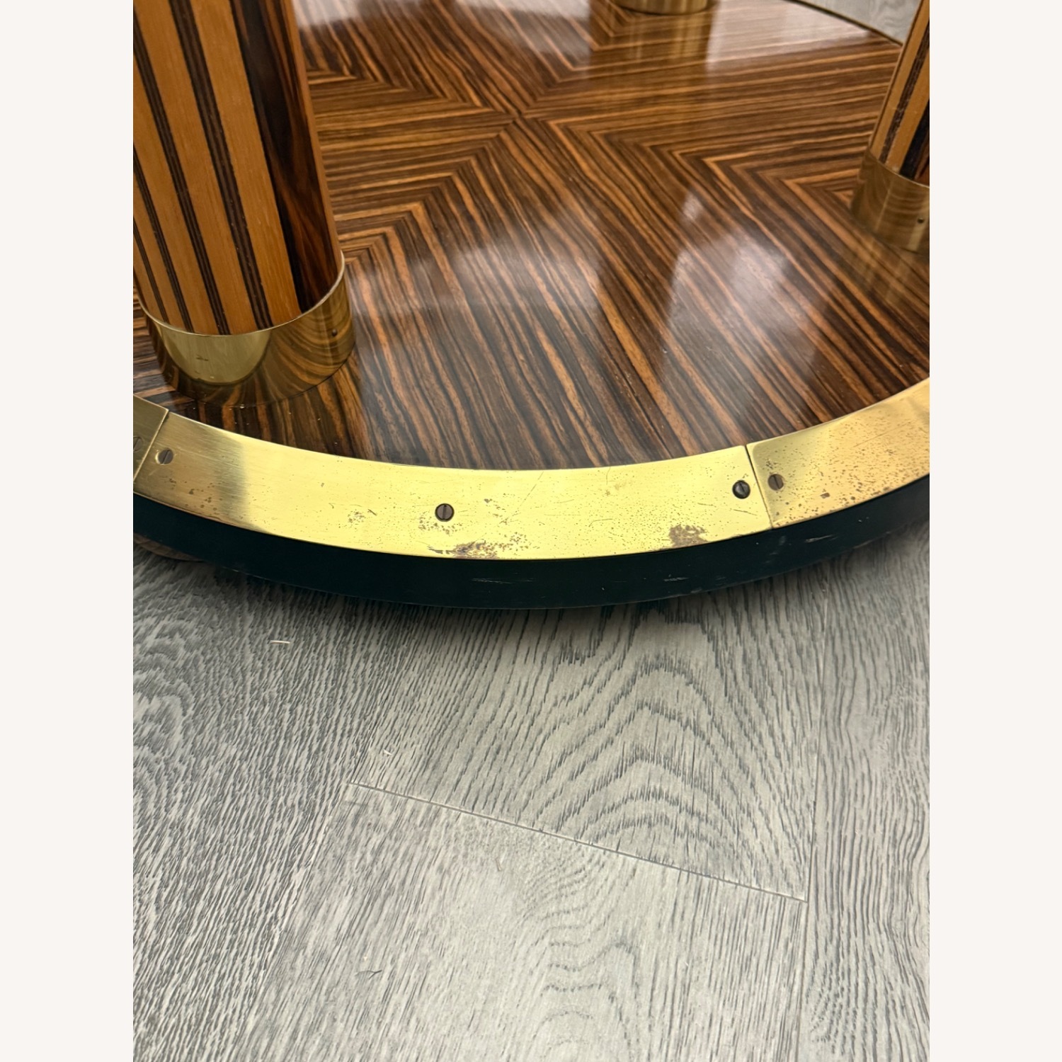 Henredon Zebra Wood Wood Dining Table Base - image-10