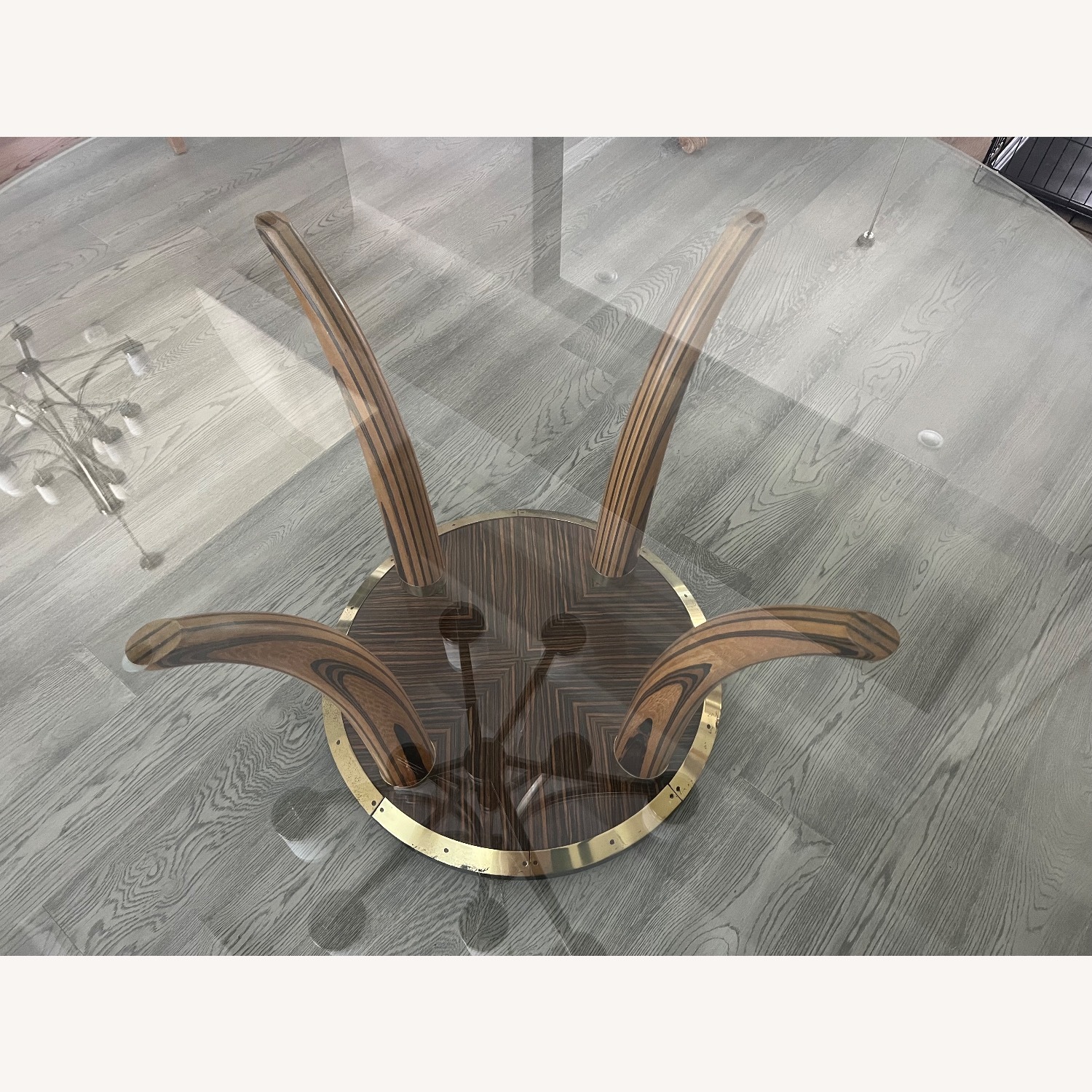 Henredon Zebra Wood Wood Dining Table Base - image-6