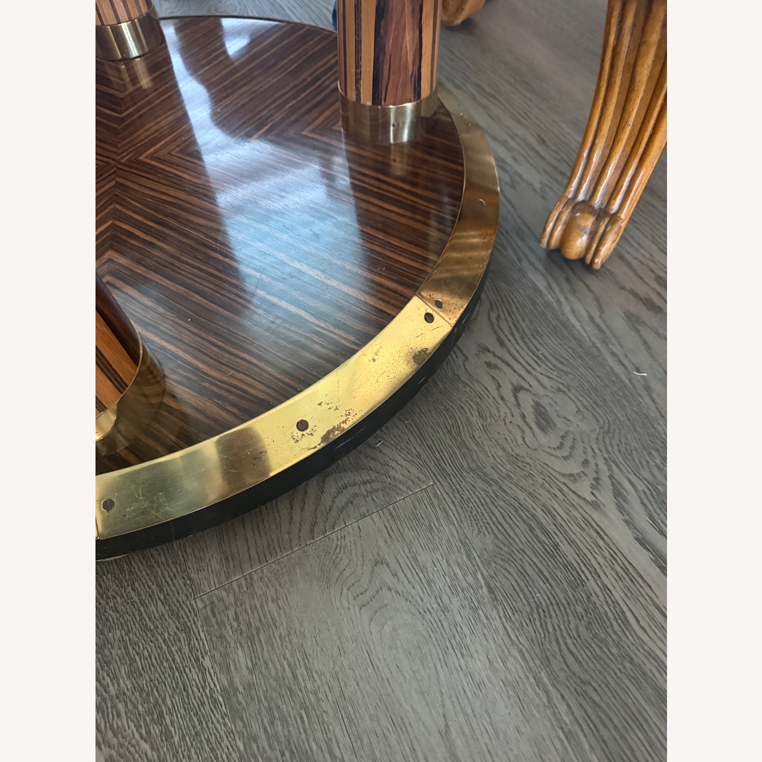 Henredon Zebra Wood Wood Dining Table Base - image-8