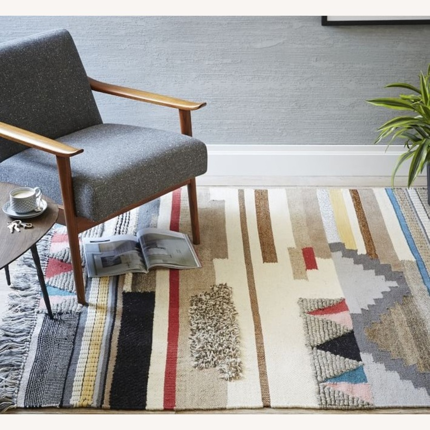 West Elm Boho Fabric Small Rug 5' x 8' - image-4