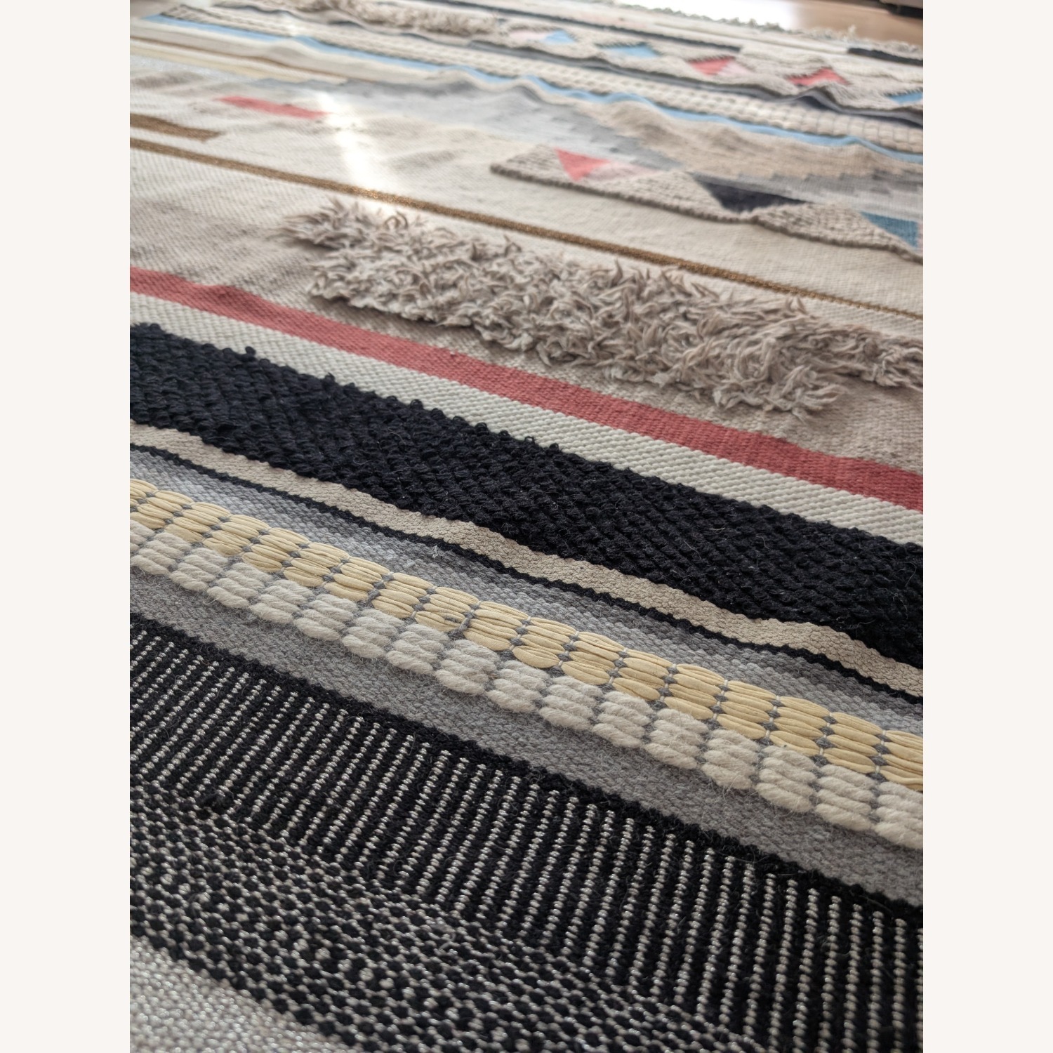 West Elm Boho Fabric Small Rug 5' x 8' - image-7