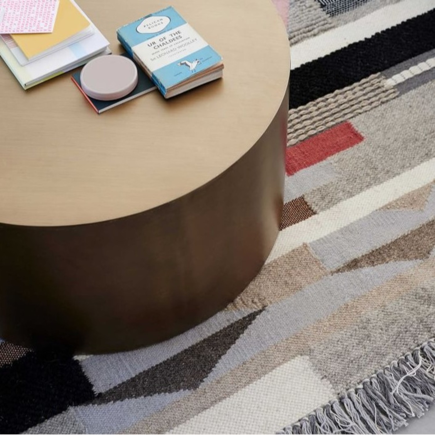 West Elm Boho Fabric Small Rug 5' x 8' - image-3