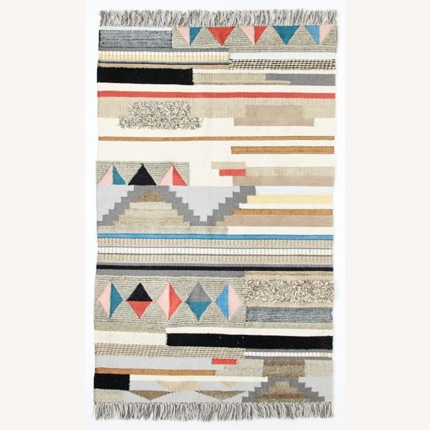 West Elm Boho Fabric Small Rug 5' x 8' - image-1