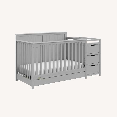 Used Graco Crib with Changing Table Converts to Bed for sale on AptDeco