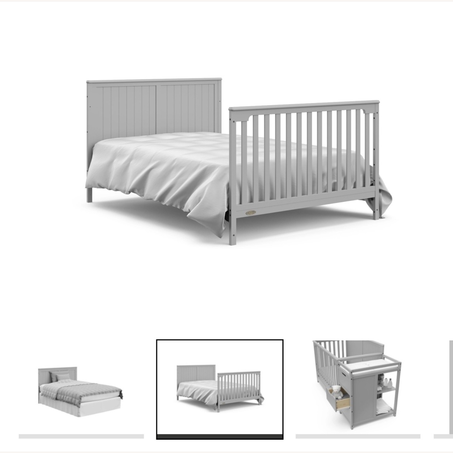 Graco Crib with Changing Table Converts to Bed - image-4