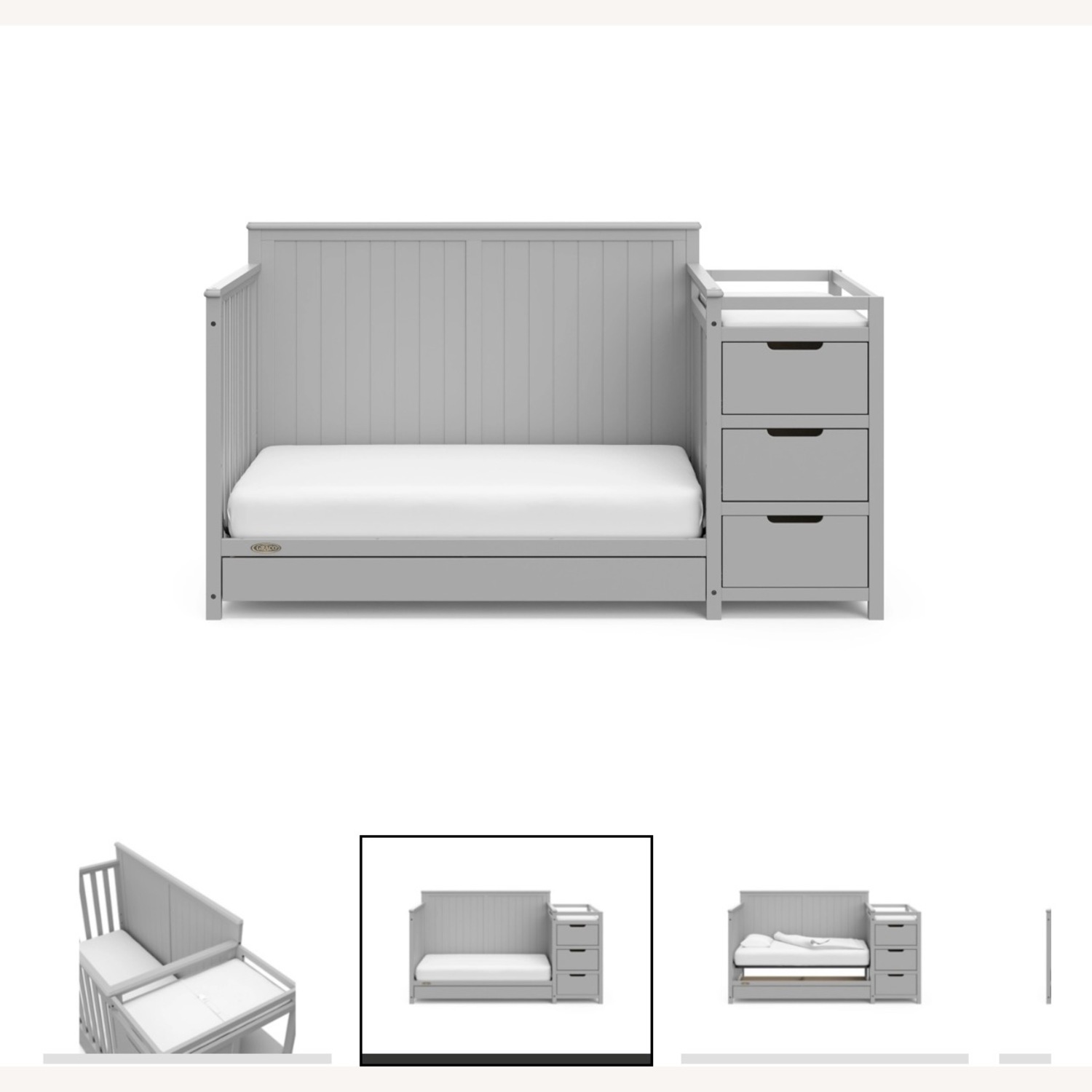 Graco Crib with Changing Table Converts to Bed - image-6