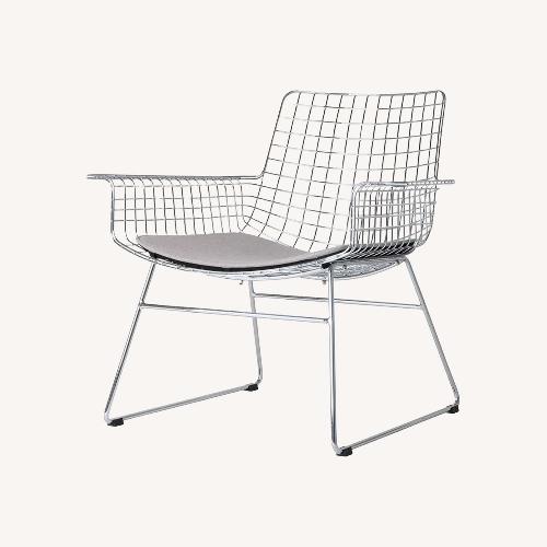 Used Set of Metal chrome wire lounge chairs for sale on AptDeco
