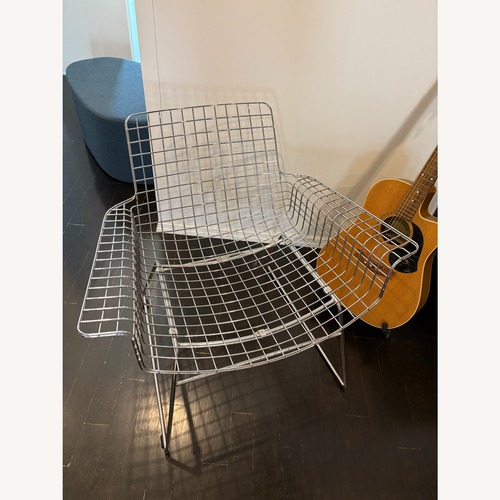 Used Set of Metal chrome wire lounge chairs for sale on AptDeco
