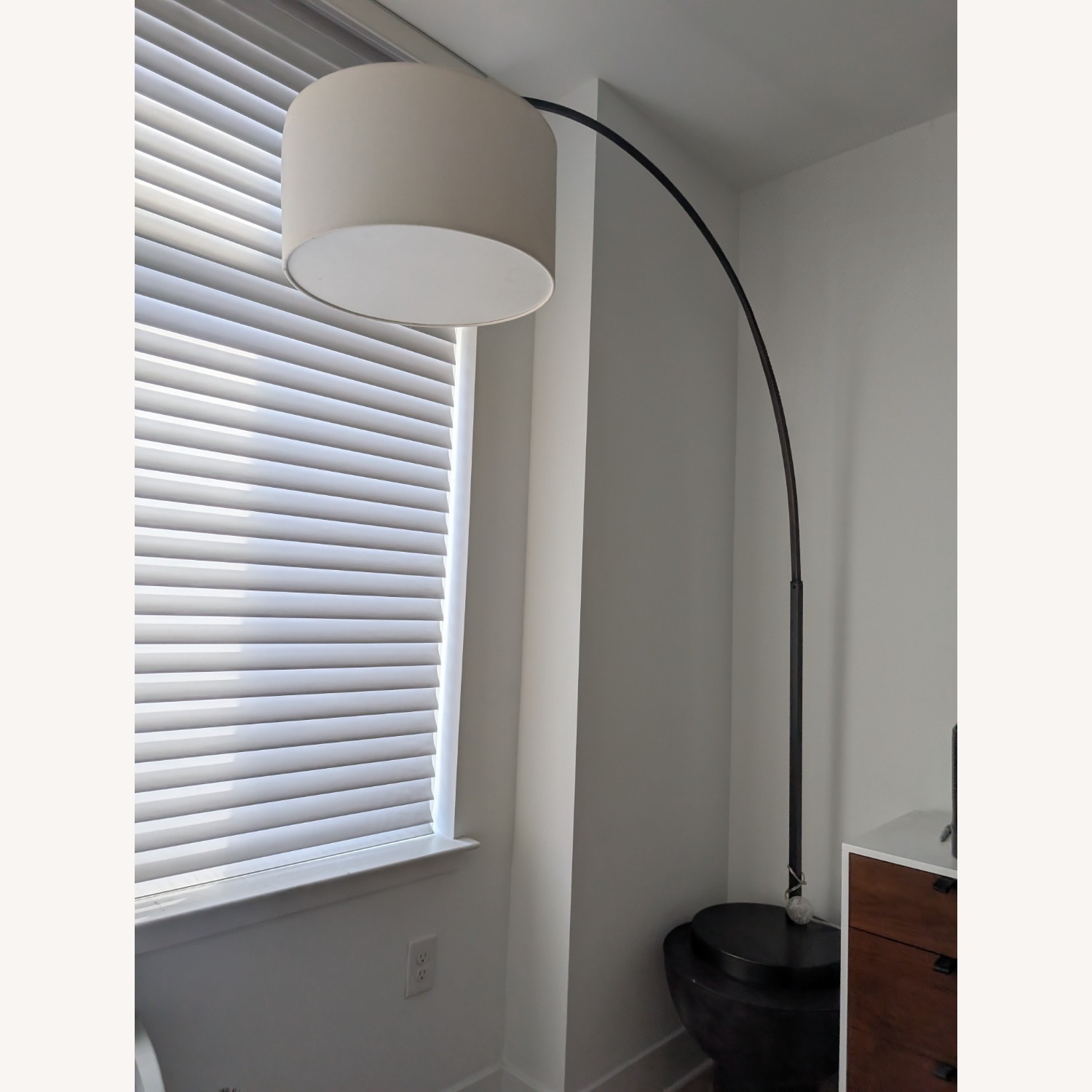 West Elm Overarching Floor Lamp, Antique Bronze - image-3