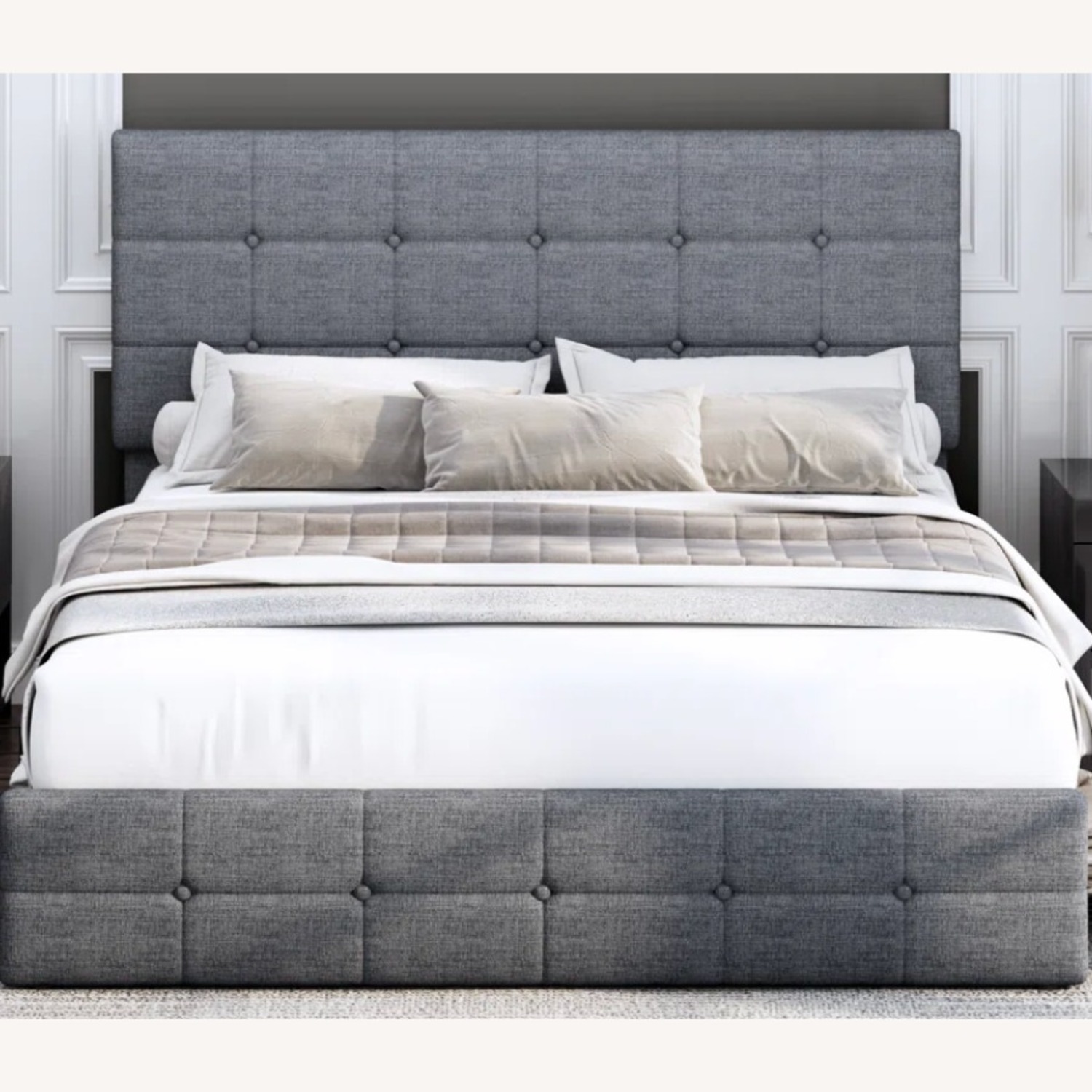 Grey Queen Bed  - image-3