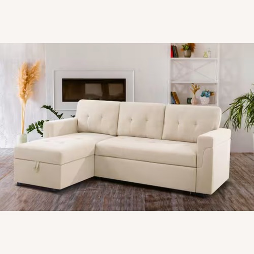 Used L-shaped Sleeper Sofa in Beige for sale on AptDeco