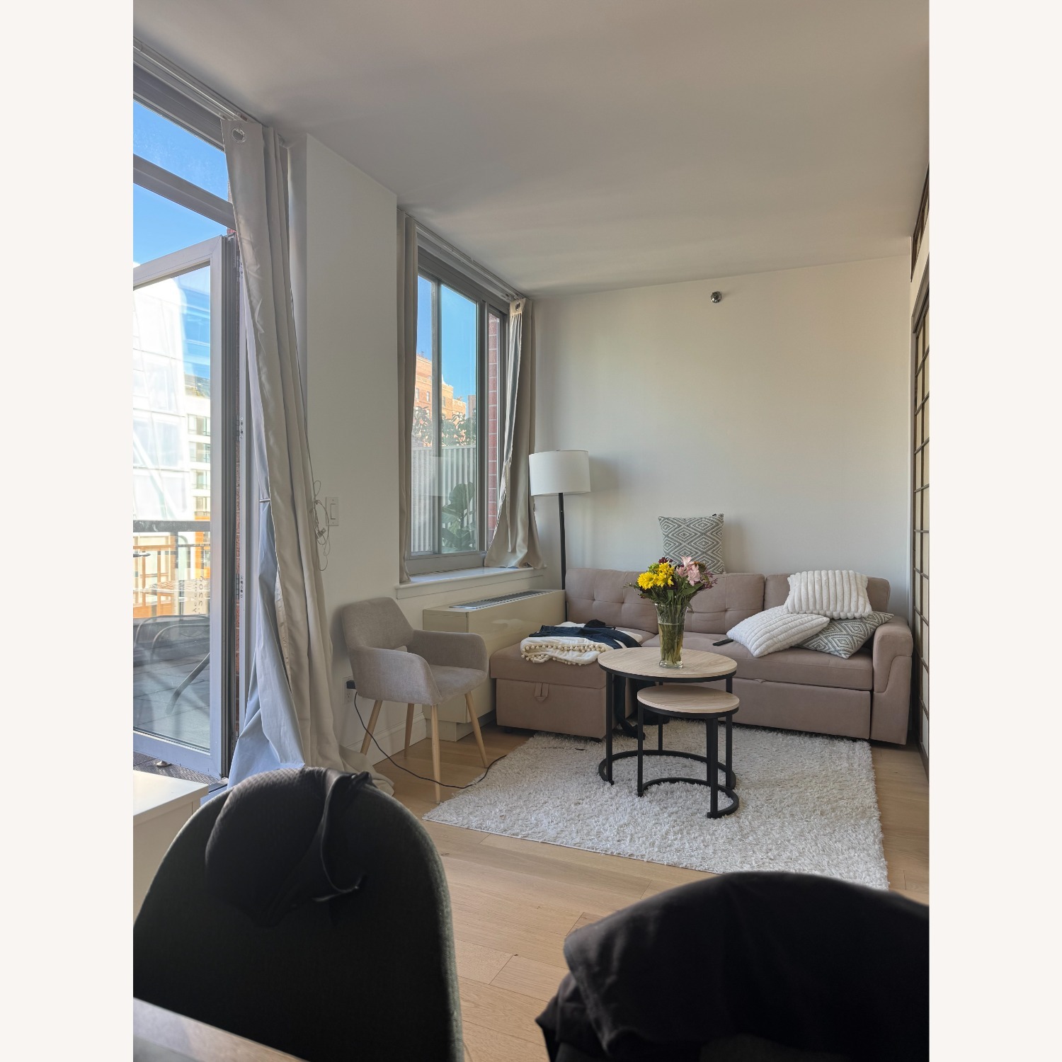 L-shaped Sleeper Sofa in Beige - image-3