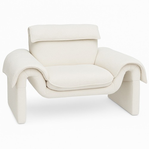 Used De Sede Ds-2011 White Boucle Accent Chair for sale on AptDeco
