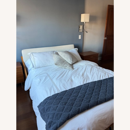 Used CB2 Drommen Wood Platform Bed for sale on AptDeco