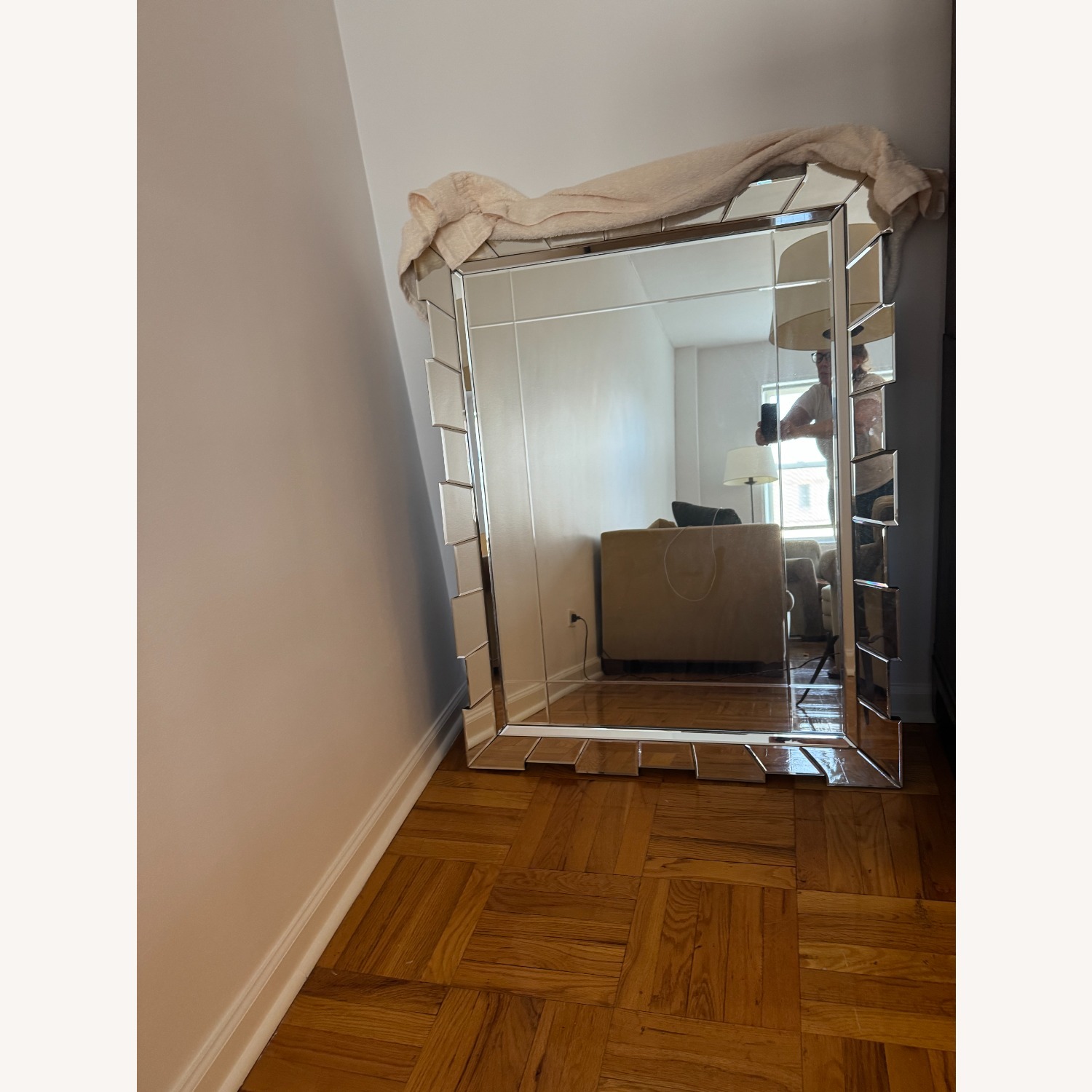 Vintage/Antique Finds Glass Floor Mirror - image-1