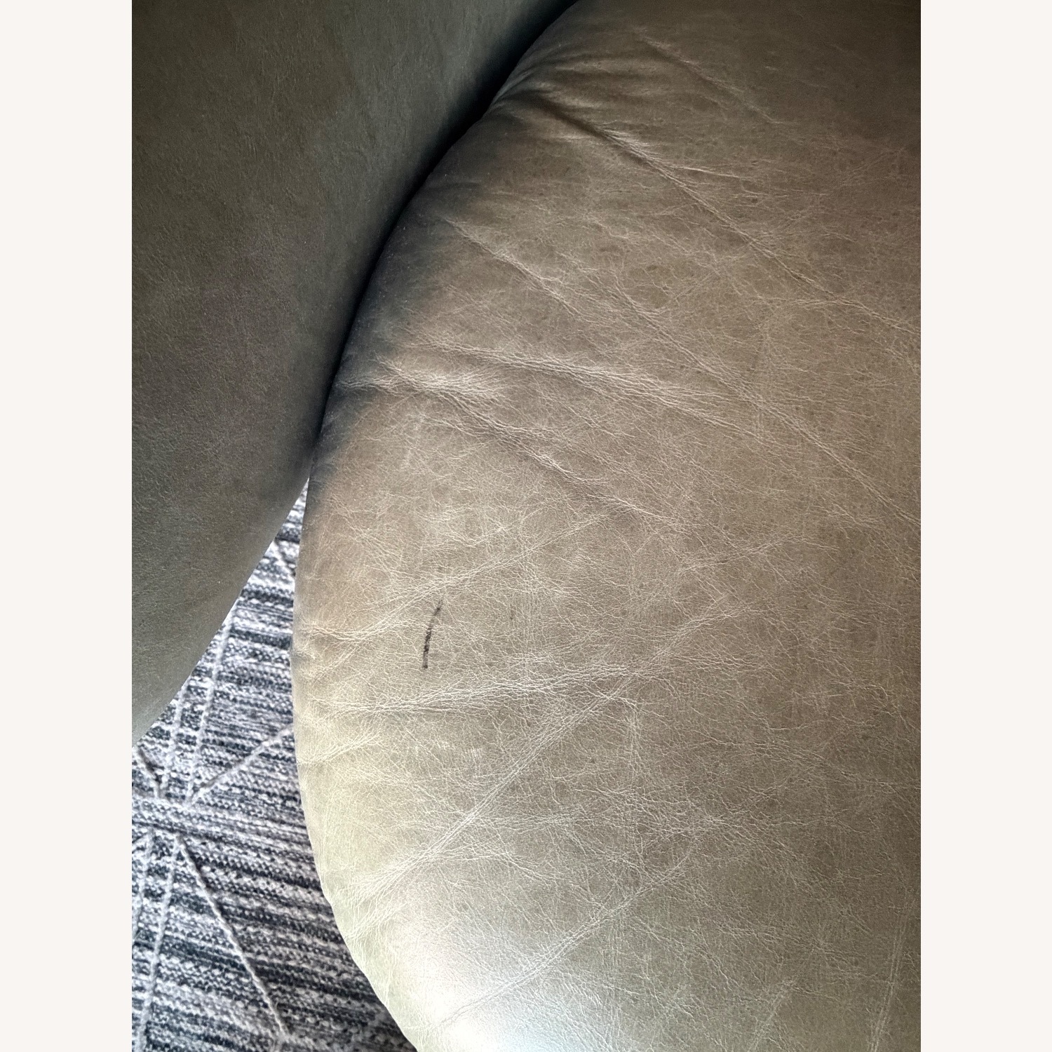 West Elm Crescent Leather Swivel Chair - image-4