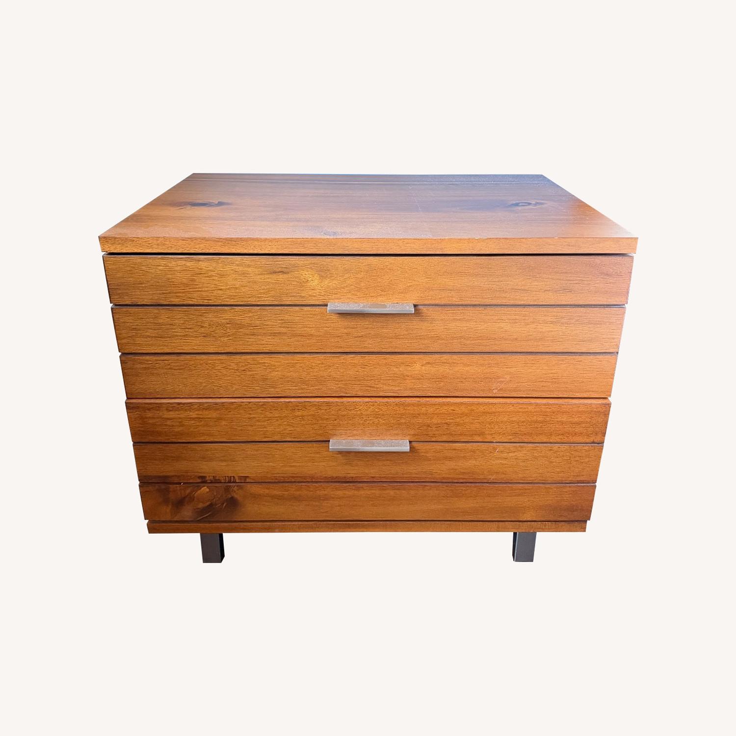 CB2 Linear Wood Nightstand - image-0