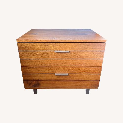 Used CB2 Linear Wood Nightstand for sale on AptDeco