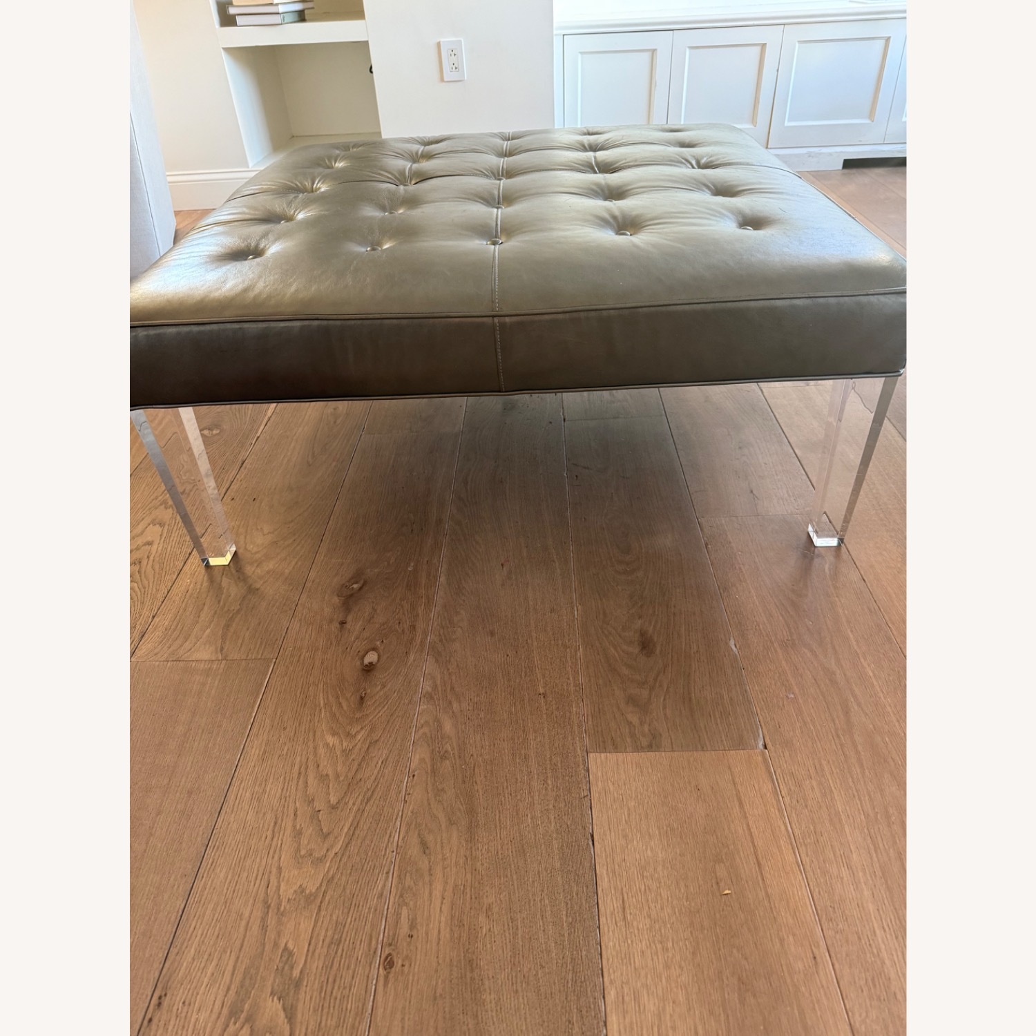 Mitchell Gold + Bob Williams Kira Light Gray Ottoman - image-3