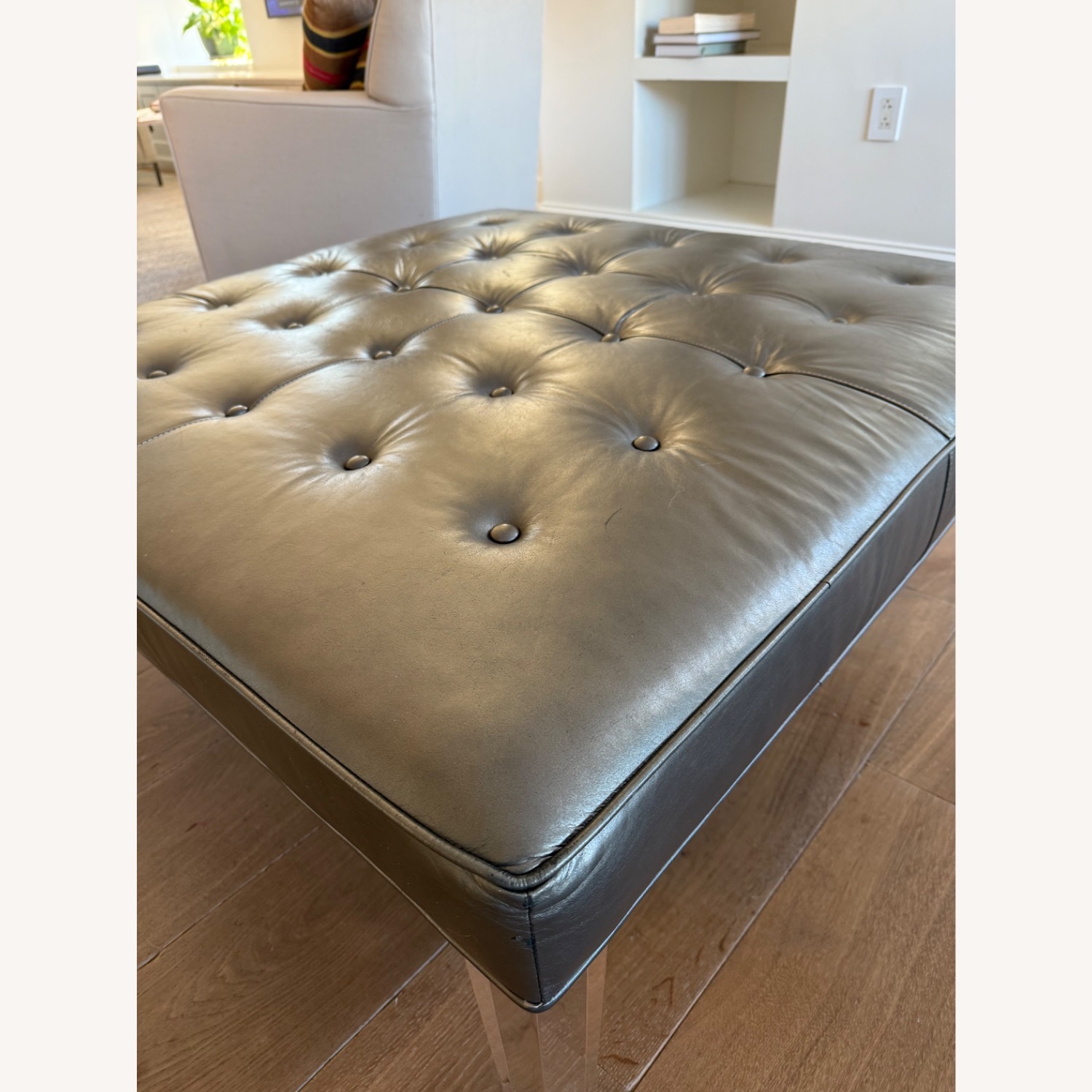 Mitchell Gold + Bob Williams Kira Light Gray Ottoman - image-4