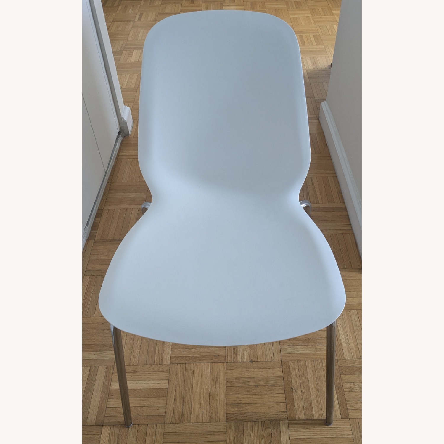 IKEA Leifarne White/Chrome Plated Chairs - image-1