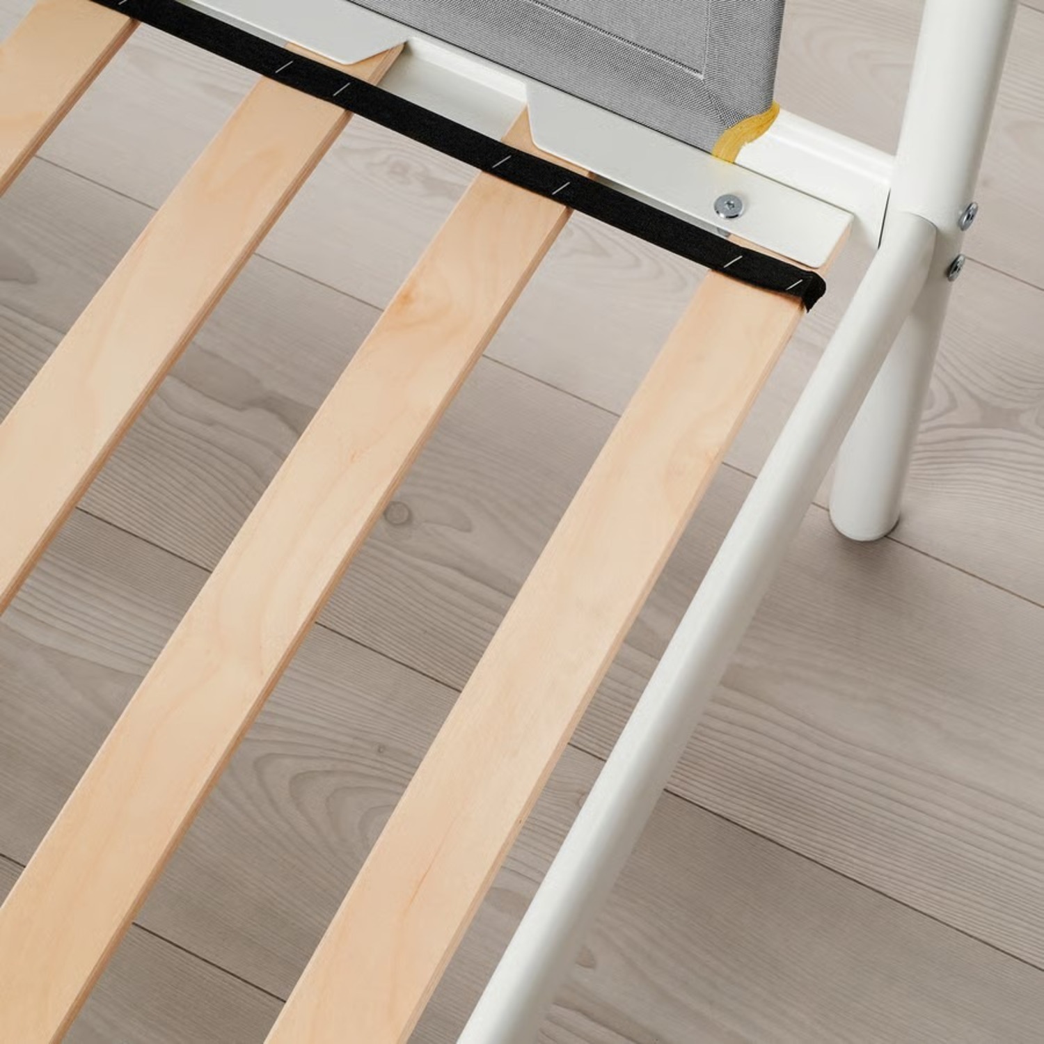 IKEA VITVAL Bunk Bed Frame White Light Gray Twin - image-2