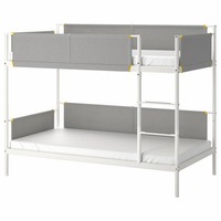 IKEA VITVAL Bunk Bed Frame White Light Gray Twin