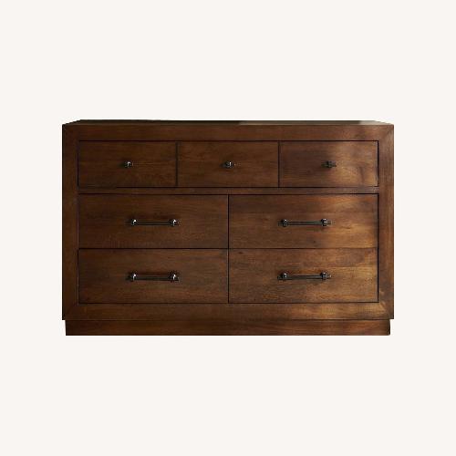 Used Pottery Barn Dark Brown Wood Dresser for sale on AptDeco