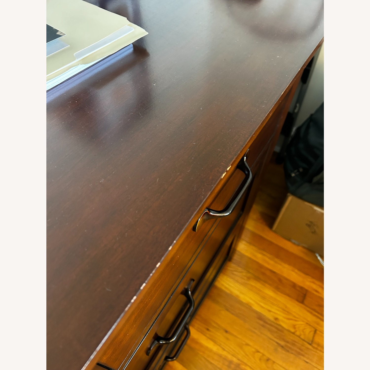 Pottery Barn Dark Brown Wood Dresser - image-4