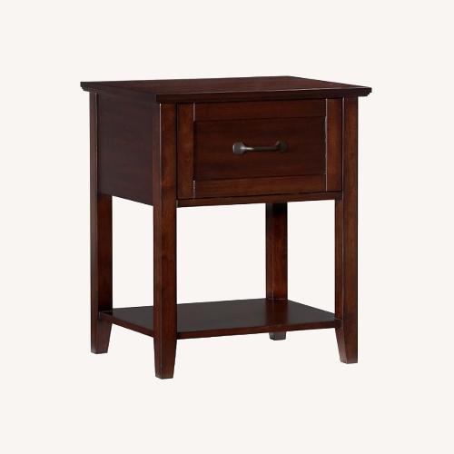 Used Pottery Barn Dark Brown Wood Nightstands for sale on AptDeco