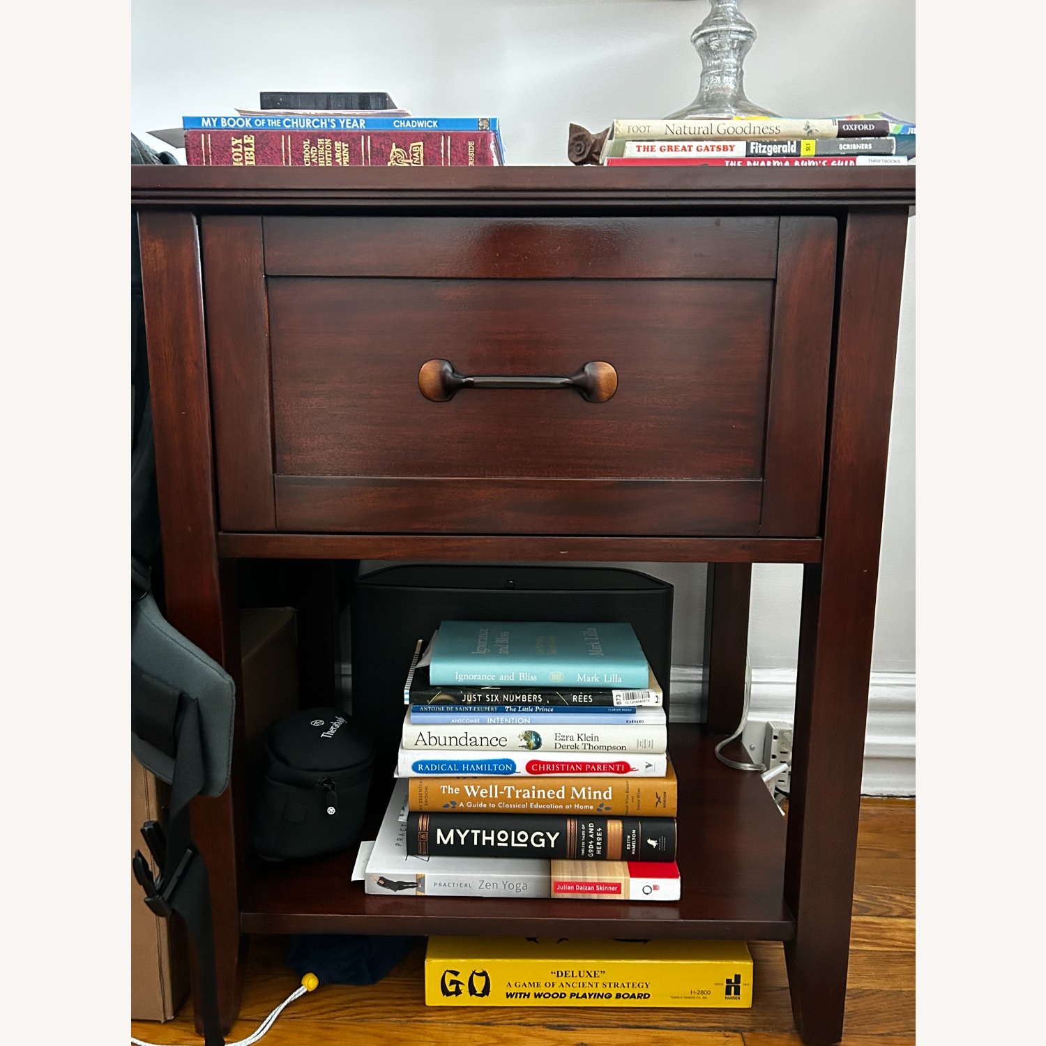 Pottery Barn Dark Brown Wood Nightstands - image-2