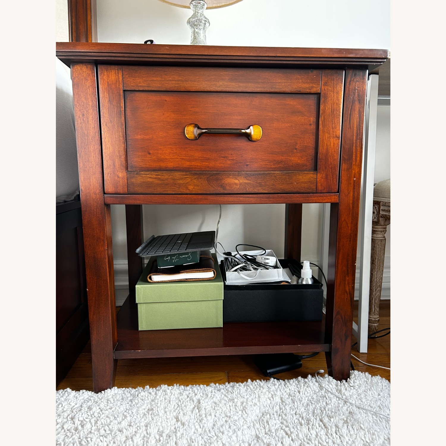 Pottery Barn Dark Brown Wood Nightstands - image-6
