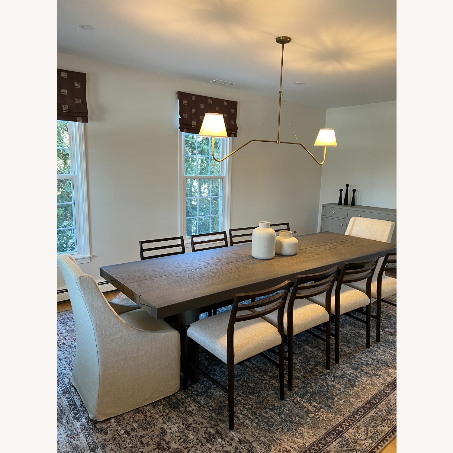 Arhaus Mihaela Chestnut Wood Dining Table 120" - image-1