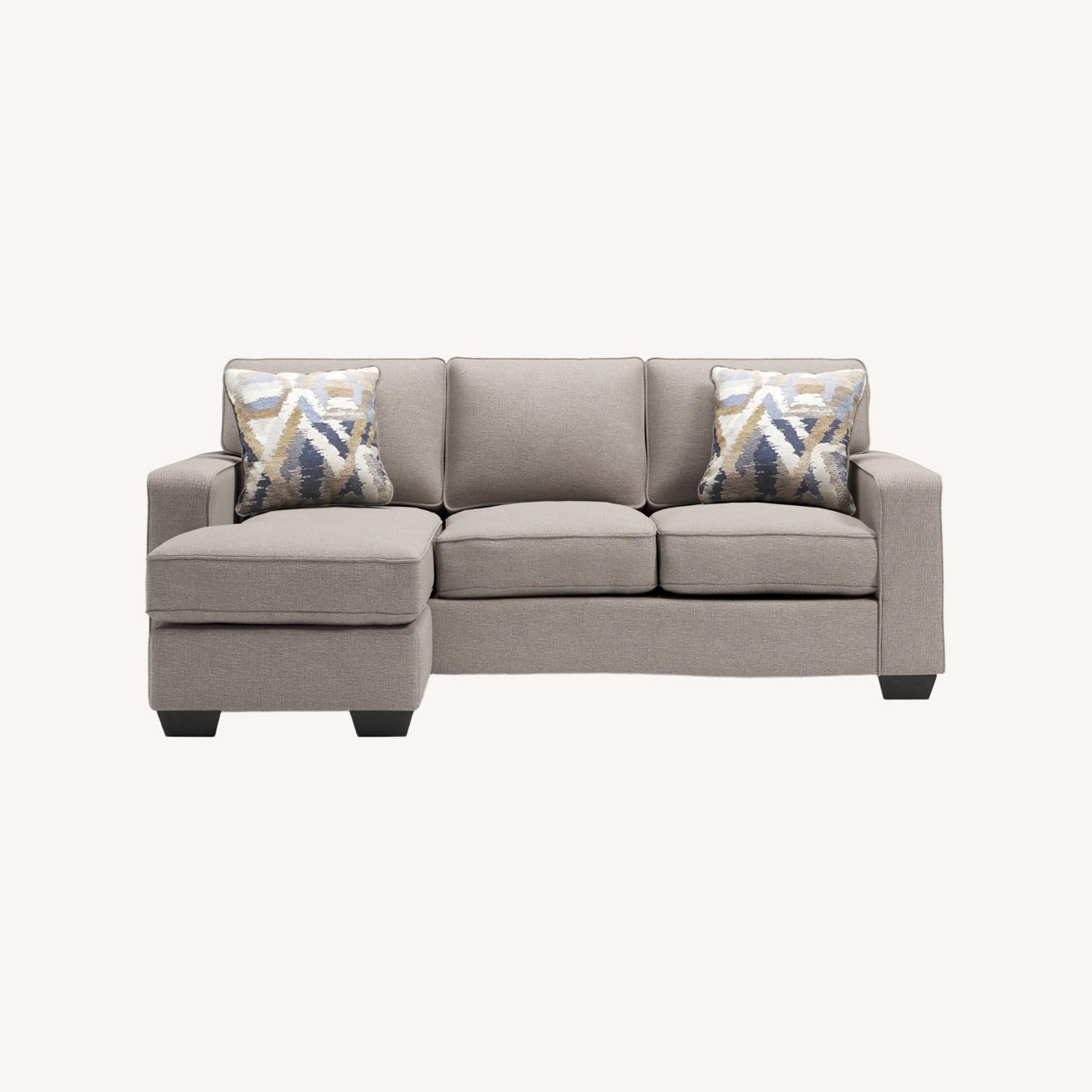 Greaves Light Gray Polyurethane 2 Piece Sectional - image-0
