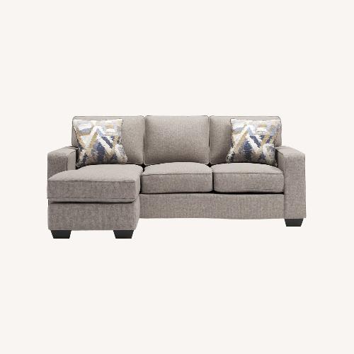 Used Greaves Light Gray Polyurethane 2 Piece Sectional for sale on AptDeco