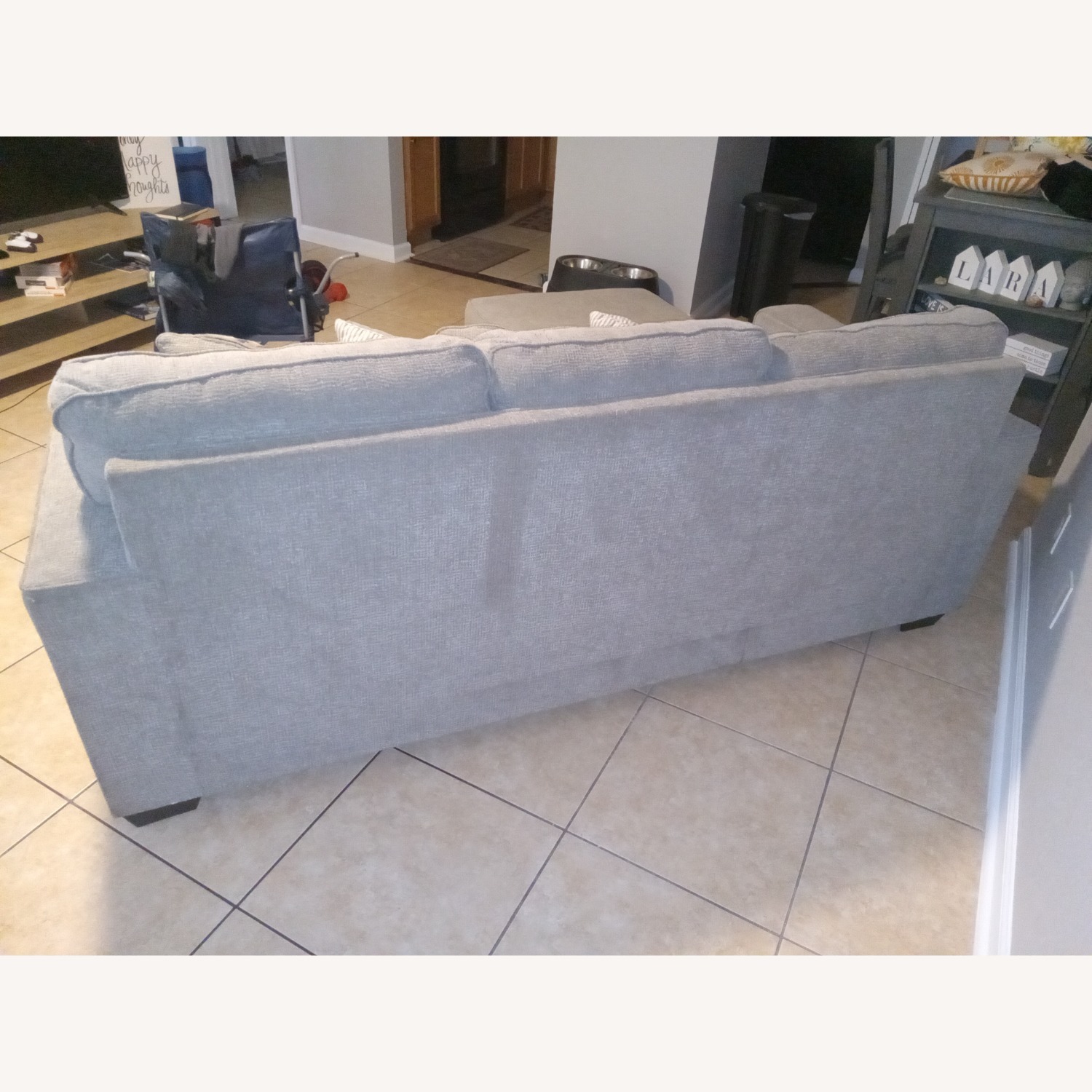 Greaves Light Gray Polyurethane 2 Piece Sectional - image-4