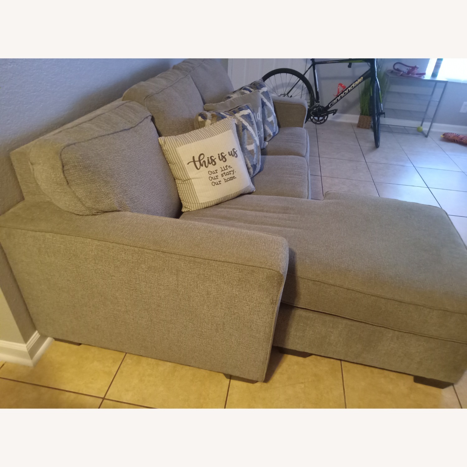 Greaves Light Gray Polyurethane 2 Piece Sectional - image-2