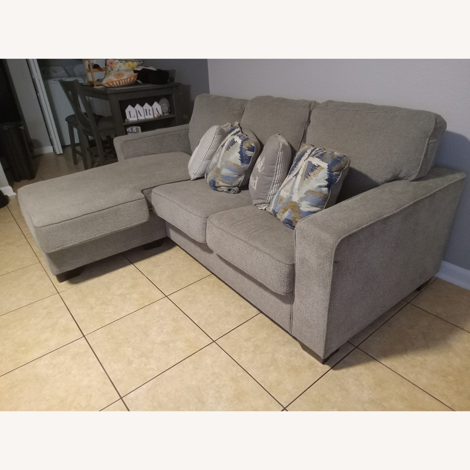 Greaves Light Gray Polyurethane 2 Piece Sectional - image-3