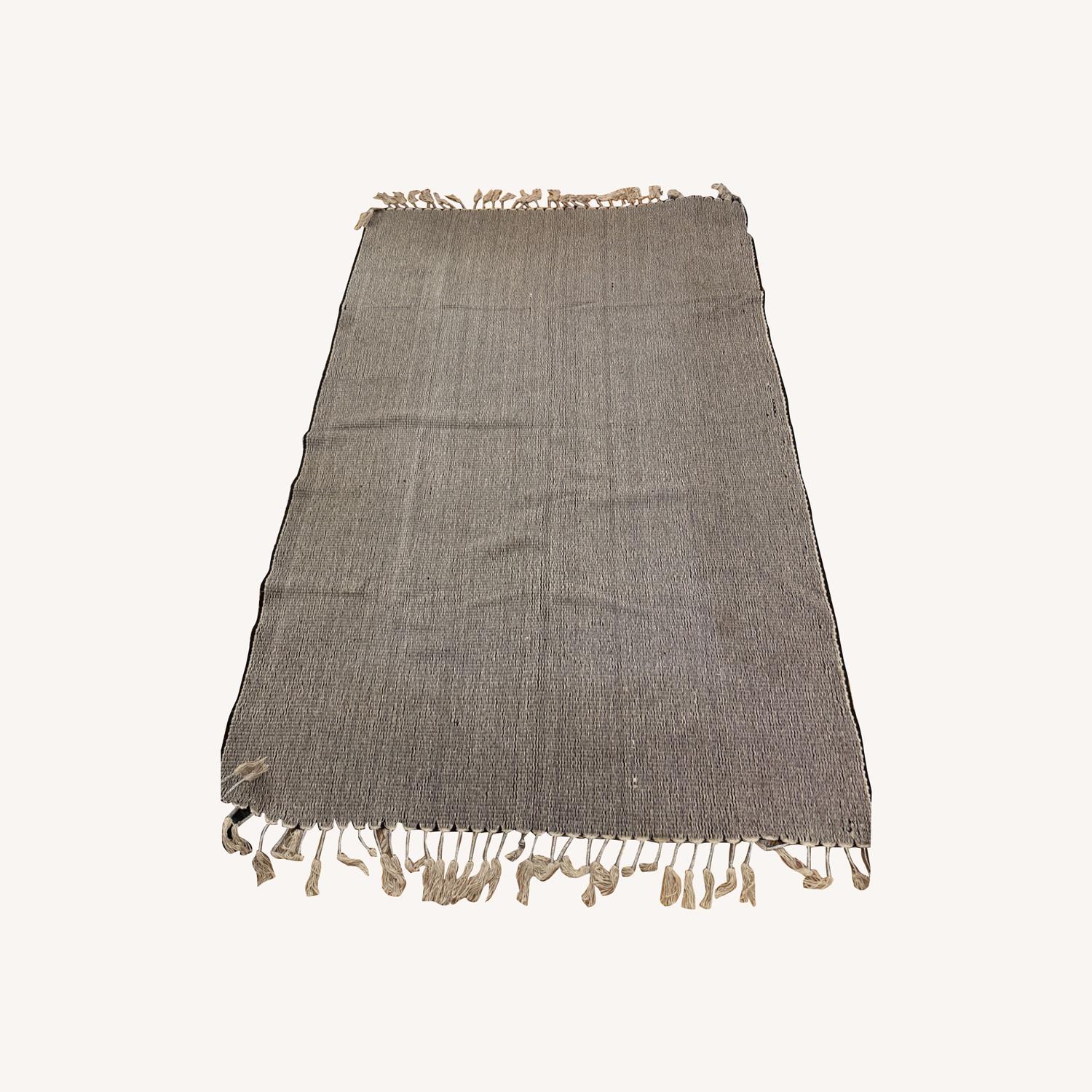 Woven Wool Moroccan Area Rug - image-0