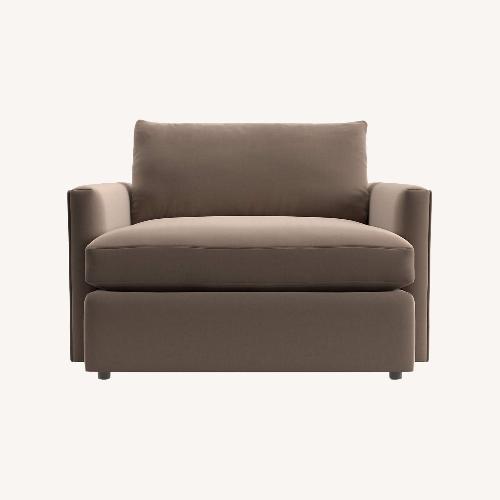 Used Crate & Barrel Dark Brown Chair and a Half for sale on AptDeco