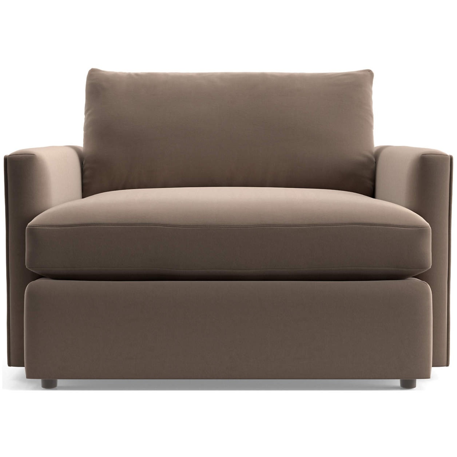 Crate & Barrel Dark Brown Chair and a Half - image-5