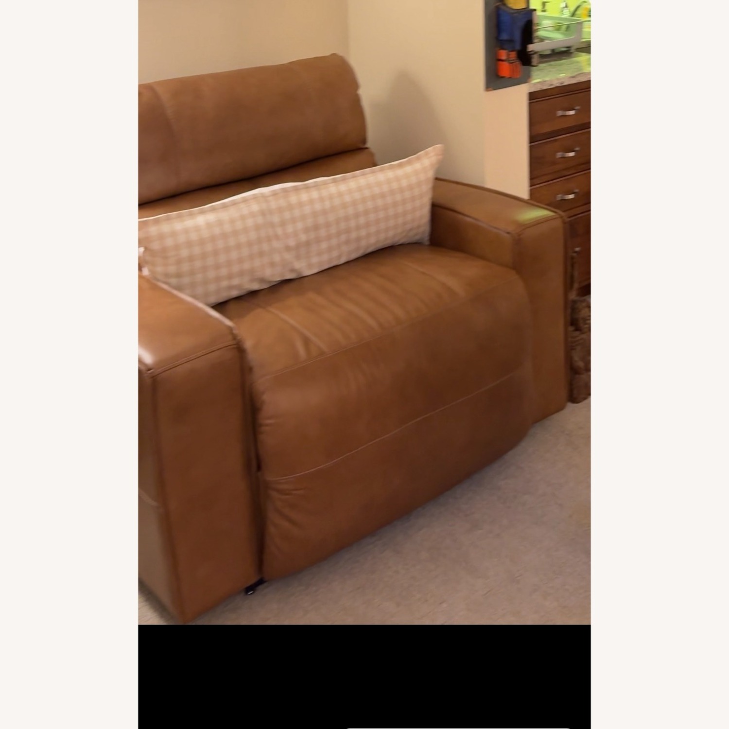 La-Z-Boy Maddox Light Brown Leather Recliner - image-1