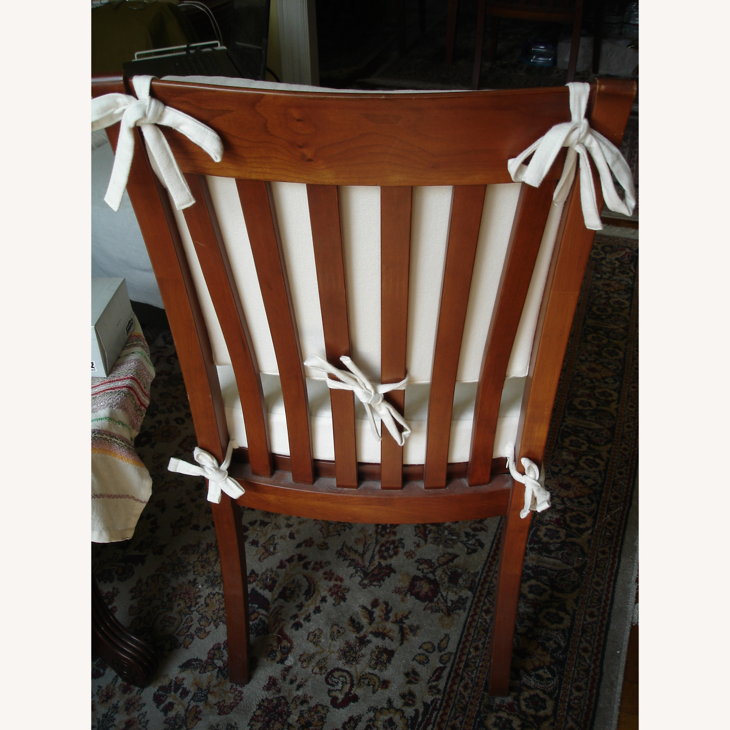 Ethan Allen Light Brown Wood Dining Chairs - image-3