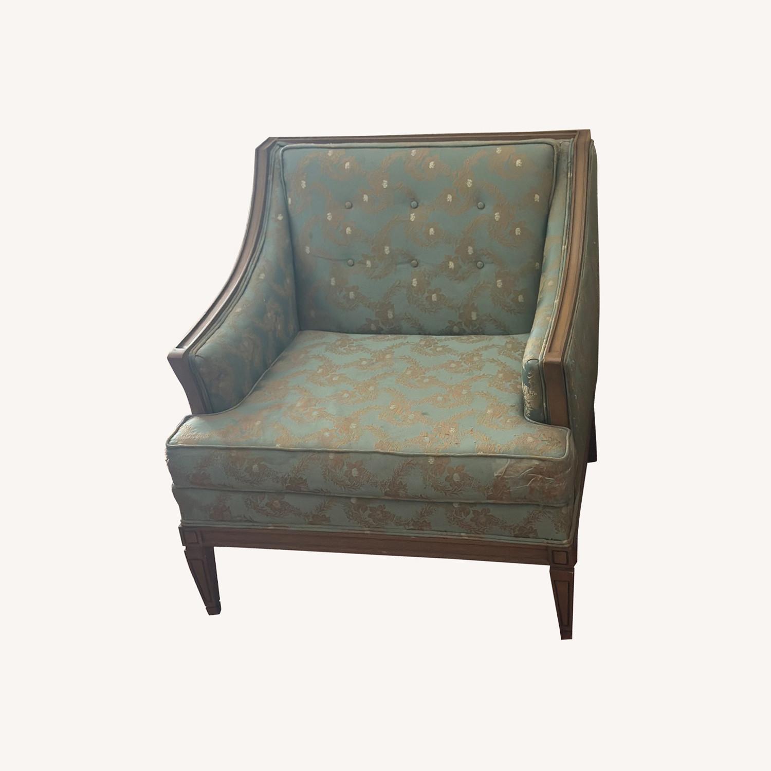 Vintage/Antique Finds Blue Fabric Accent Chair - image-0