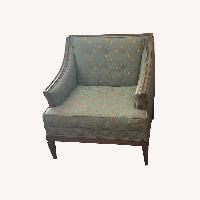 Vintage/Antique Finds Blue Fabric Accent Chair