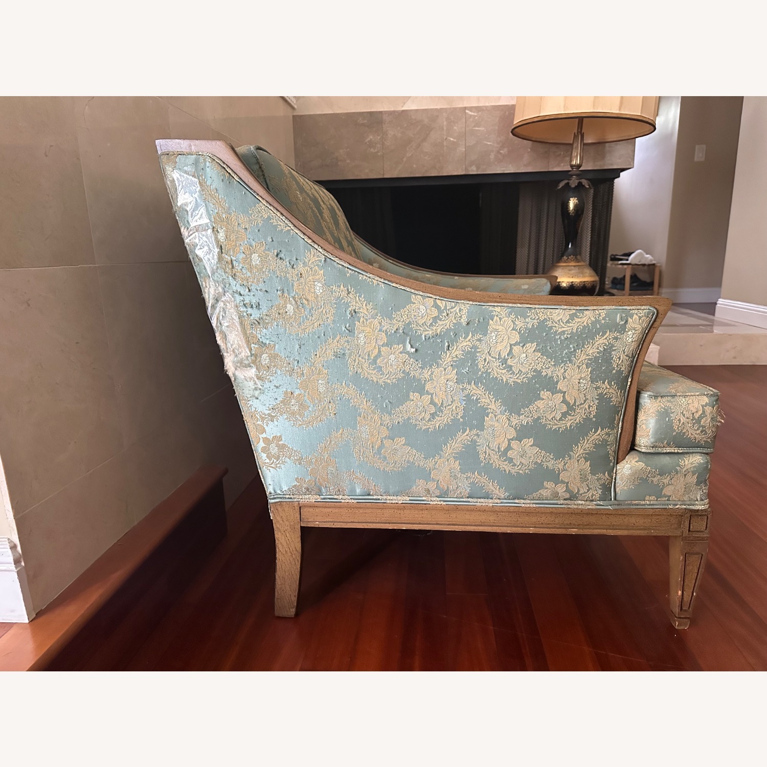 Vintage/Antique Finds Blue Fabric Accent Chair - image-6